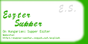 eszter supper business card